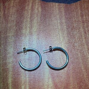Surgical Silver Hoop Earrings